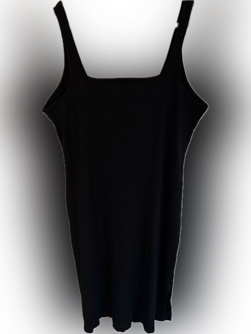 Wild Fable Black Ribbed MIDI Tank Dress | Size 3X | NWT | Square Neck